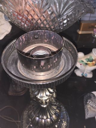 Antique Bronze Style lamp base for a globe lamp 2
