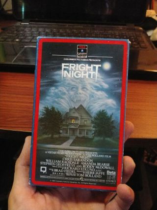 Fright Night (1985) Rare Horror/cult Beta Tape Rca/columbia Home Video Betamax