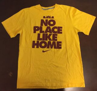 Rare Nike Nba Cleveland Cavilers Lebron James No Place Like Home T Shirt