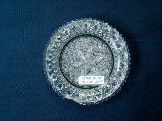 Antique Flint Glass Cup Plate Lee Rose 240a V.  Rare; Eapg,  Lacy,  Boston Sandwich