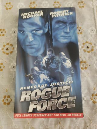 Rare Screener Vhs Rogue Force (vhs 1998) Michael Rooker Promo Tape
