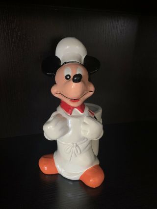 Antique 1986 Disney Chef Mickey Mouse Hoan Ltd Cooking Utensil Holder Vintage