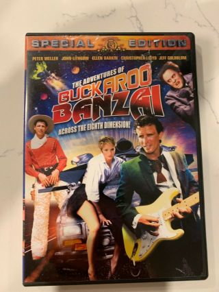 The Adventures Of Buckaroo Banzai Dvd (1984) Peter Weller Jeff Goldblum Rare Oop