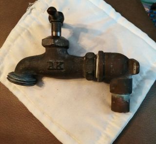Vintage Brass Water Spigot,  Hose Bib,  Faucet Marked Bk