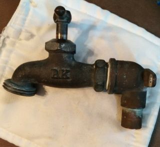 Vintage Brass Water Spigot,  Hose Bib,  Faucet Marked BK 2