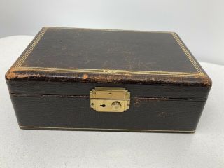 Antique Or Vintage Rumpp Leather Jewelry Box 3