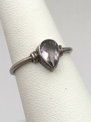 vintage 925 sterling silver Heart Ring Amethyst Size 6.  5 (1.  6 Grams 2
