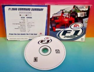 F1 2000 Pc,  2000 - Game W/ Key Code On Back Art.  Formula 1 Race Racing Rare
