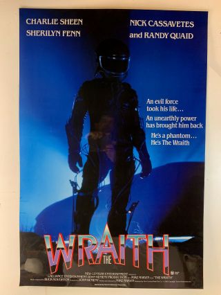 The Wraith Australian Roadshow Vhs Video Poster Laminated Movie One - Sheet Rare