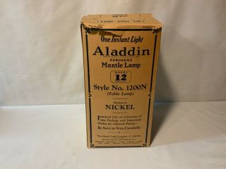 Aladdin Model 12 Kerosene Oil Lamp  With Box Rare Htf Nos Wick