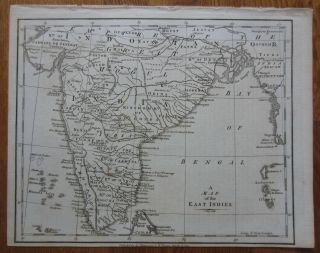 Engraved Map Of India - A Map Of The East Indies - 1781