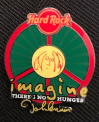 Hard Rock Cafe Hrc John Lennon Imagine Theres No Hunger Collectible Pin Rare /le