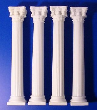 4 Ct Vintage Wilton 7 " Cake Support Pillars Grecian Columns Wedding Anniversary