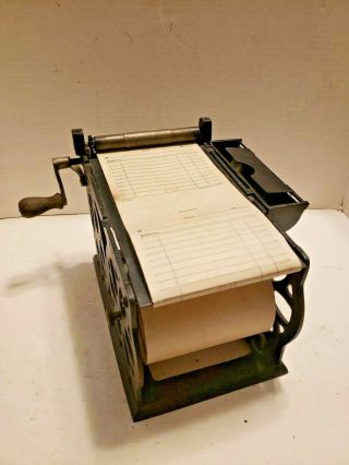 Antique Counter Top Register Receipt Machine With Receipt Paper