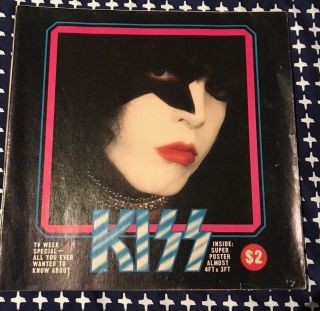 Kiss Australian 1980 Tv Week Foldout Poster Very Rare And Extremely Hard To Find