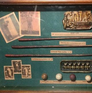 Vintage The History of Golf Antique Collectible Shadow Box Balls Irons Tees 3