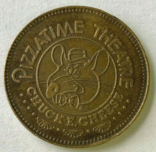 1978 2nd year rare vintage CEC Chuck E Cheese Pizza Time 25c token.  984 old rat 2