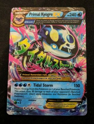Primal Kyogre Ex 55/160 Ultra Rare Pokemon Card Primal Clash Near