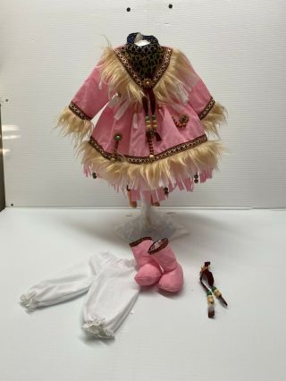 Antique/vintage Indian Child Style Doll Dress Outfi Fashion For 16 - 18 Doll