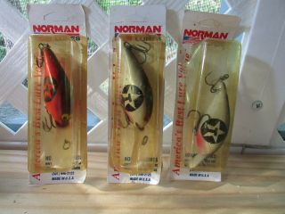 3 Vintage - Norman Texaco Advertising Fishing Lure - In Packages