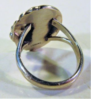 Vintage Sterling Silver Black Onyx Ring Size 6.  5 3