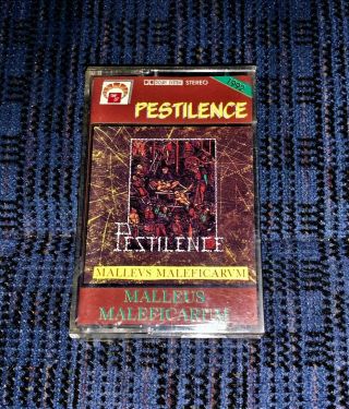 Death Metal.  Pestilence ‎– Malleus Maleficarum.  Vg Cassette Tape Mc Played Rare