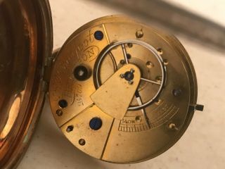 Rare 1850s R.  T.  Barfoot Brighton Fusee Pocket Watch 18k Gold & Silver Case Runs