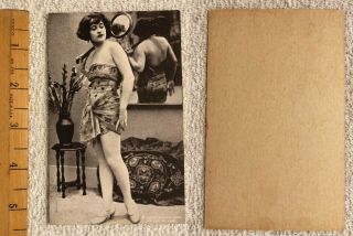 Antique 1927 Exhibit Supply Co.  Risqué Almost Nude Arcade Card Postcard Rare