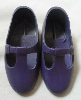 Doll Shoes Crissy Chrissy Vtg Mary Jane 5199 Left Right Pair T Strap Purple 70 