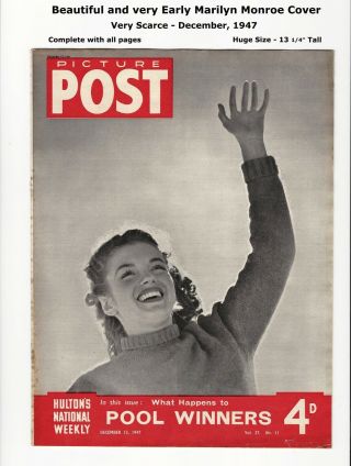 Rare Early Norma Jeane: Marilyn Monroe Cover - 1947 Picture Post - Complete