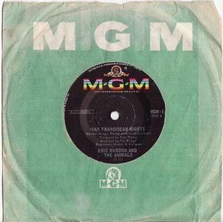 Eric Burdon & The Animals - San Franciscan Nights Very Rare 1967 Oz Psych Single