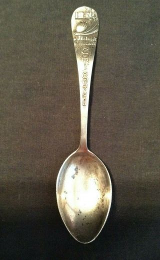Vtg 1934 Century Of Progress Chicago Worlds Fair Sterling Souvenir Spoon Rare