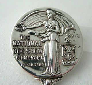 Rare Antique 1931 National Dog Show B’ham Solid Silver Spoon Elkington &co