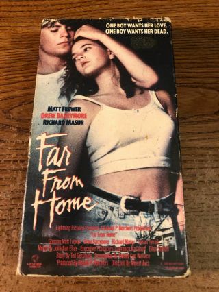 Far From Home Vhs Vcr Tape Movie Drew Barrymore Rated R Rare