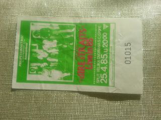 Dire Straits Concert Split Communist Yugoslavia Ticket Rare