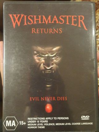 Wishmaster 2 Returns Evil Never Dies Rare Dvd Wes Craven Sequel Horror Film