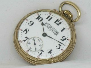 Very Rare Antique Hamilton 974 " Trustworthy " 17 Jewel Rgp Pocket Watch,  Running