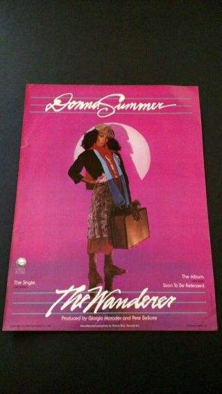 Donna Summer " The Wanderer " (1980) Rare Print Promo Poster Ad