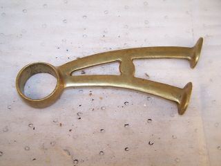 Vintage/antique Brass Hardware: Bar Foot Rail Bracket Holder