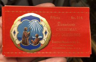 Antique Vintage C.  1920’s Dennison Christmas Labels Seals No.  514