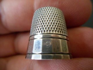 Vintage Simon Brothers 18 Sided Thimbles Sterling Silver,  Size 9 Db7