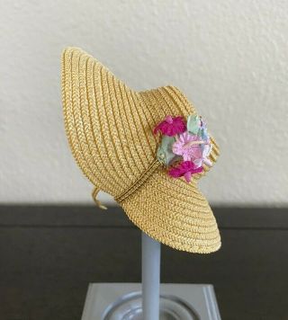 Vintage Madame Alexander Doll Accessory Straw Hat W/ Flowers For 8 " Doll