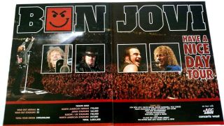 Bon Jovi " Have A Day Tour " 2006 Rare Print Promo Poster Ad