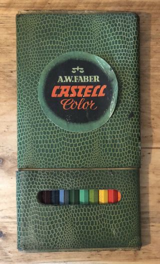 Cool Rare Faber Castell Vintage Artist Colour Pencils In Sleeve