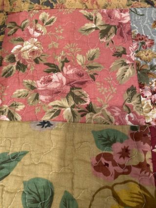 Greenland Home Fashions Antique Vintage Rose Fabric Shabby King Quilted 2 Shams