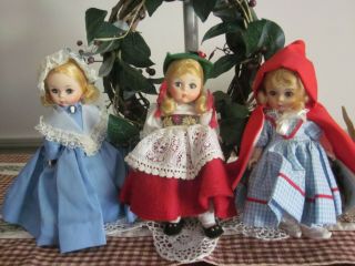 Vintage Madame Alexander Set Of 3 Doll 