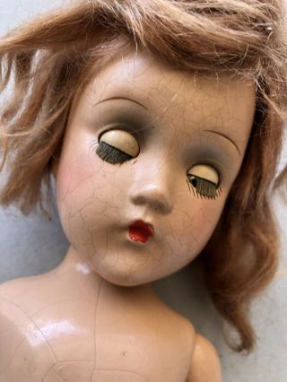 Vintage Madame MME.  Alexander 14” Doll Blinking Blue Eyes 2