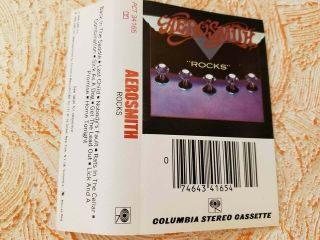 AEROSMITH Cassette 1976 Rocks Back In The Saddle Rats In The Cellar Rare NM ^ 3