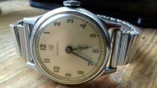 Mens gents rare vintage military or railway services ingersoll triumph watch 2