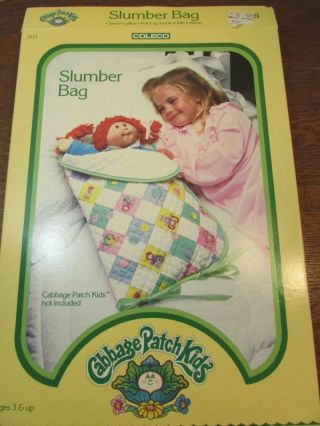 Vintage 1983 Coleco Cabbage Patch Kids Quilted Slumber Sleeping Bag W/box